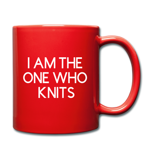 I AM THE ONE WHO KNITS - MUG - red