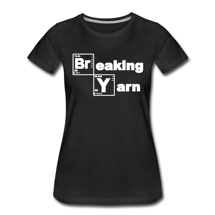 Breaking Yarn Logo - Women’s Premium Organic T-Shirt - black