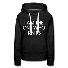 Load image into Gallery viewer, I AM THE ONE WHO KNITS - Women’s Premium Hoodie - charcoal grey