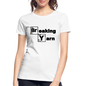 Breaking Yarn Logo - Women’s Premium Organic T-Shirt - white