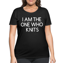 Load image into Gallery viewer, I AM THE ONE WHO KNITS - Women’s Curvy T-Shirt - black